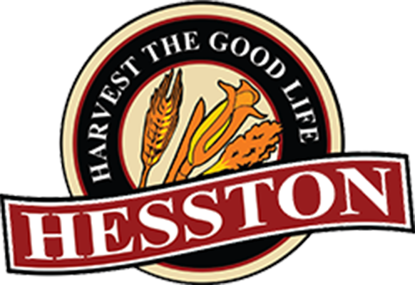 A logo with a wheat and corn
